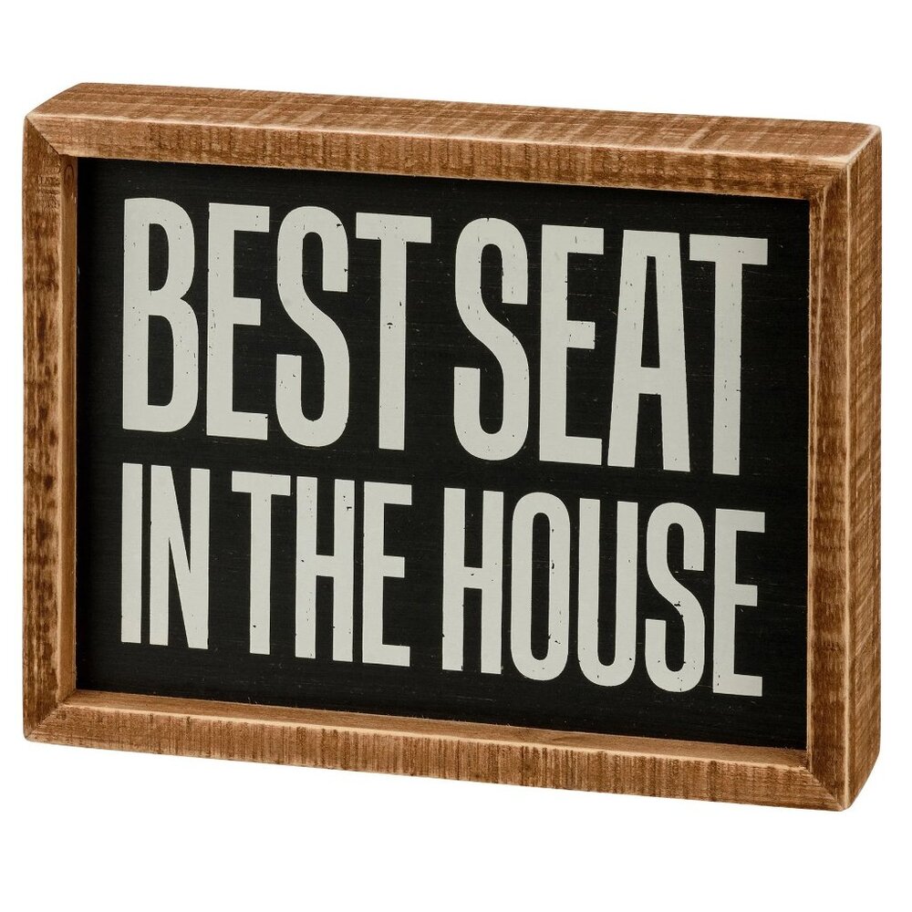 Best seat in the house bathroom box sign